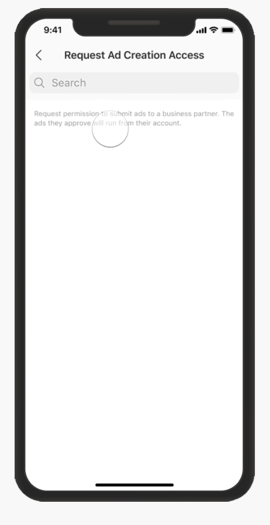 Instagram branded content request ad creation access