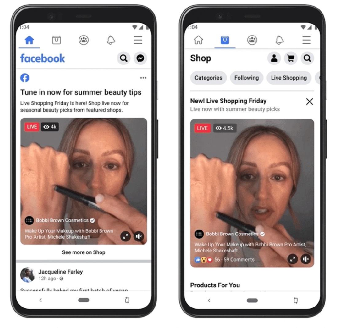 Facebook live shopping Fridays